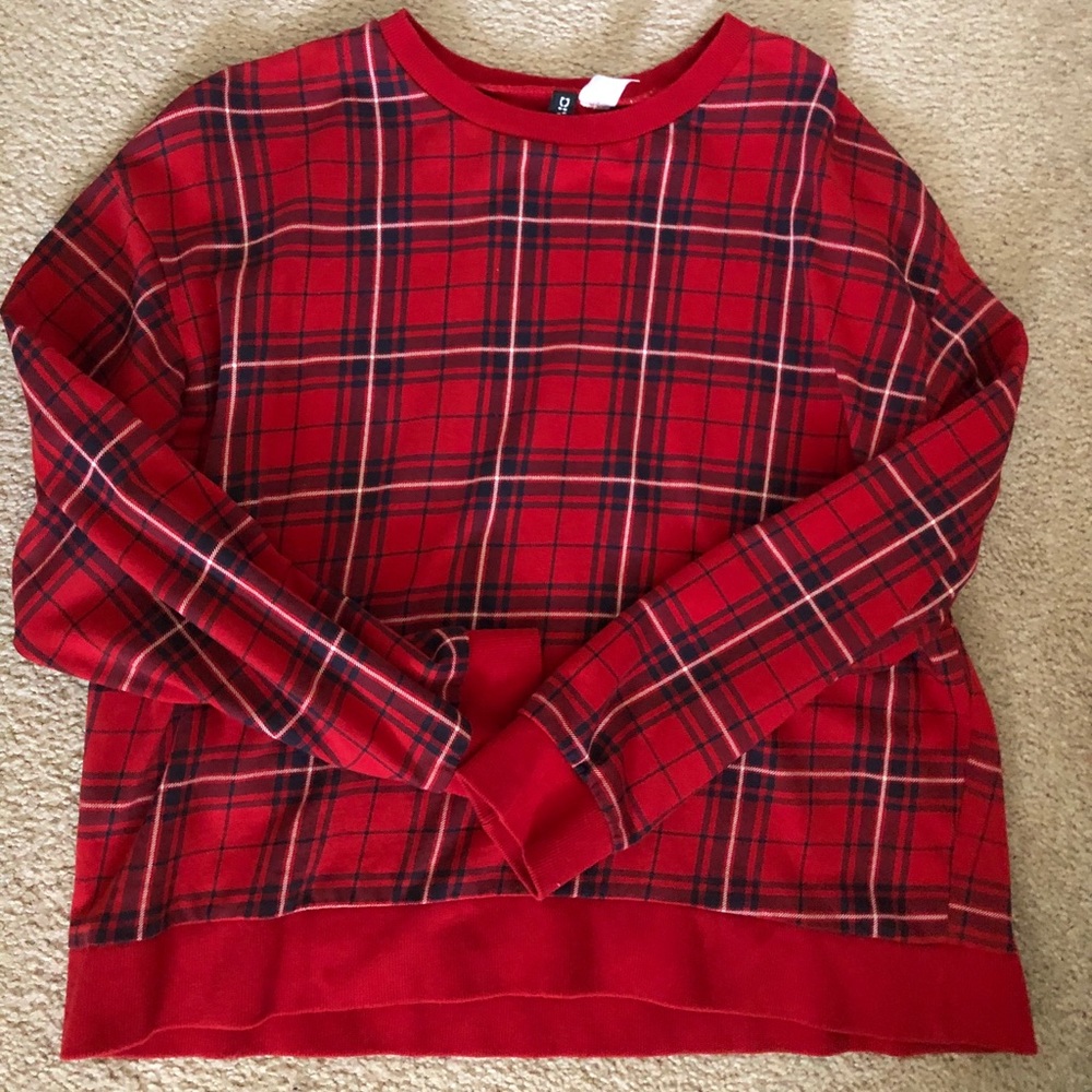 plaid top